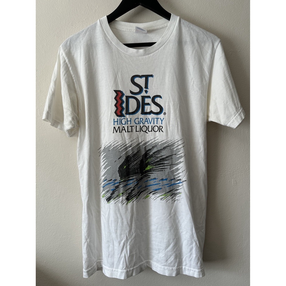 Supreme St Ides Malt Liquor T Shirt SS16 White Streetwear Size M